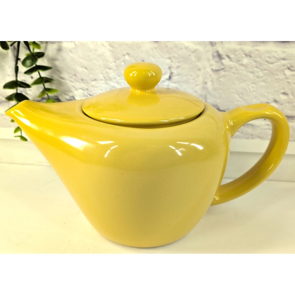VINTAGE 2009💛Chantal Talavera Yellow Teapot Lid 3 Cups 92-85 MCM Cottagecore